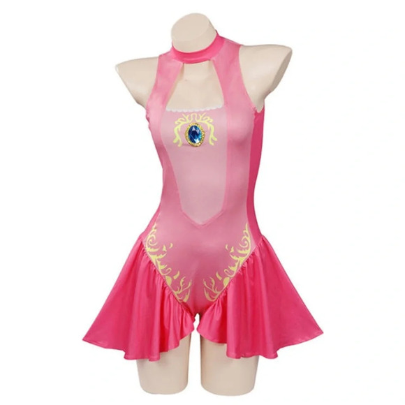 iHeartRaves Pants - Princess Peach Bodysuit Costume WITH Accesories 👑💖